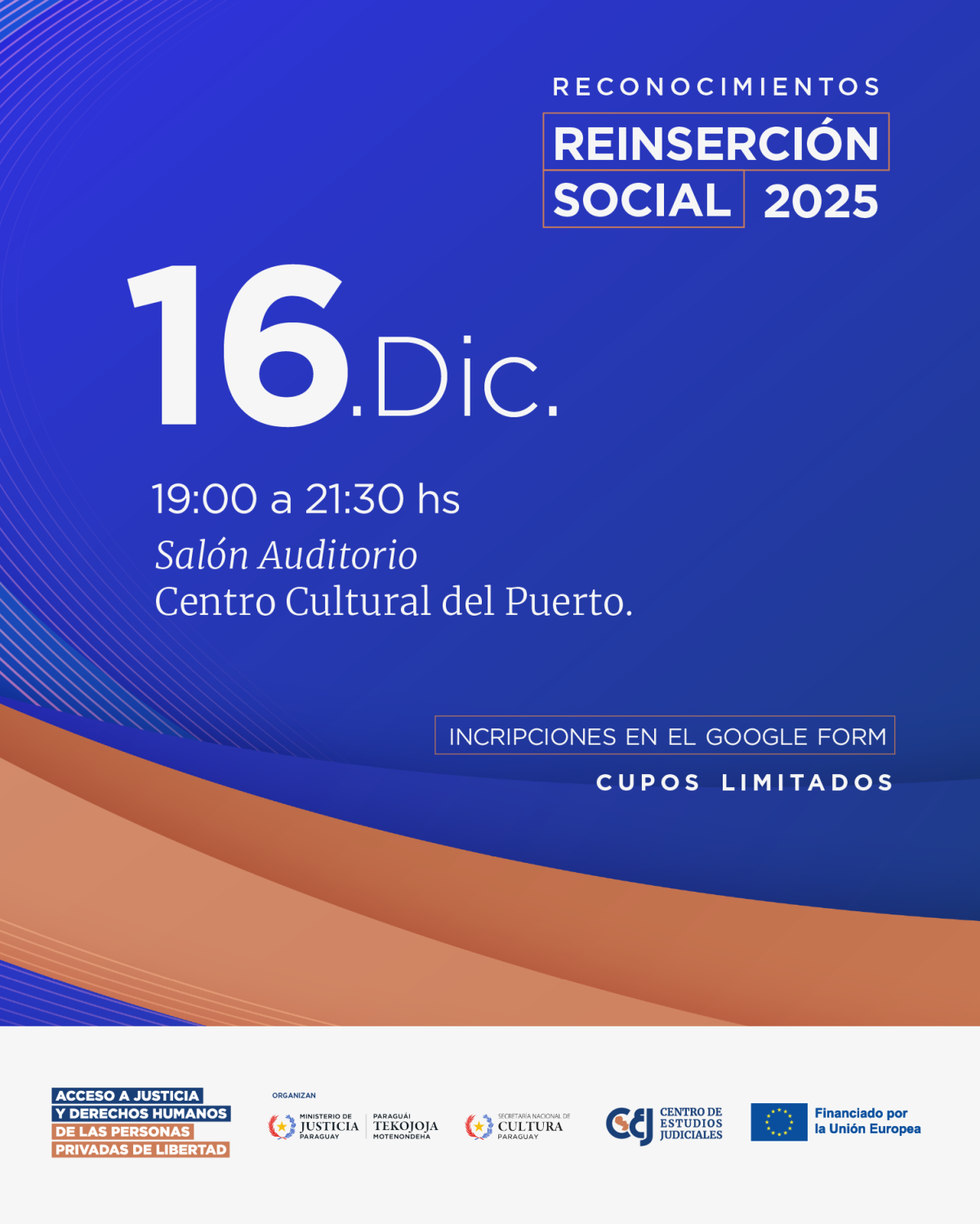 El CEJ y el Ministerio de Justicia otorgaran reconocimiento a Organizaciones que Apuestan por la Reinserción Social