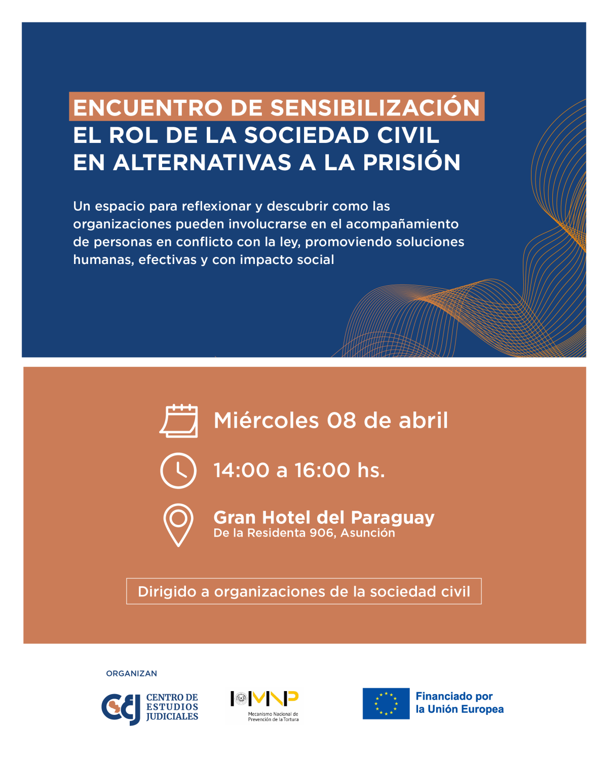 Encuentro “El Rol de la Sociedad Civil en alternativas a la prisión”.