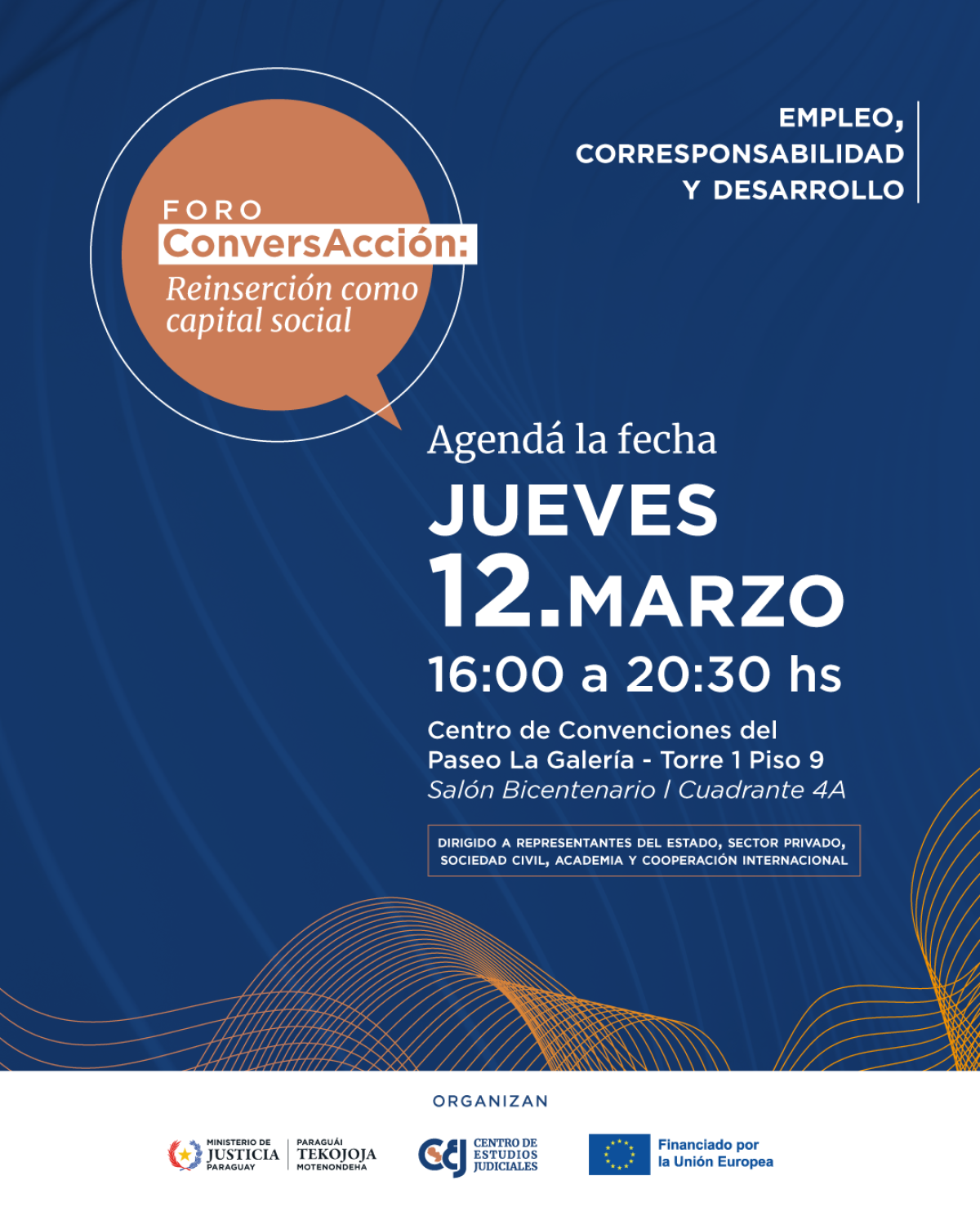 Participá del Foro “ConversAcción: Reinserción como capital social”.