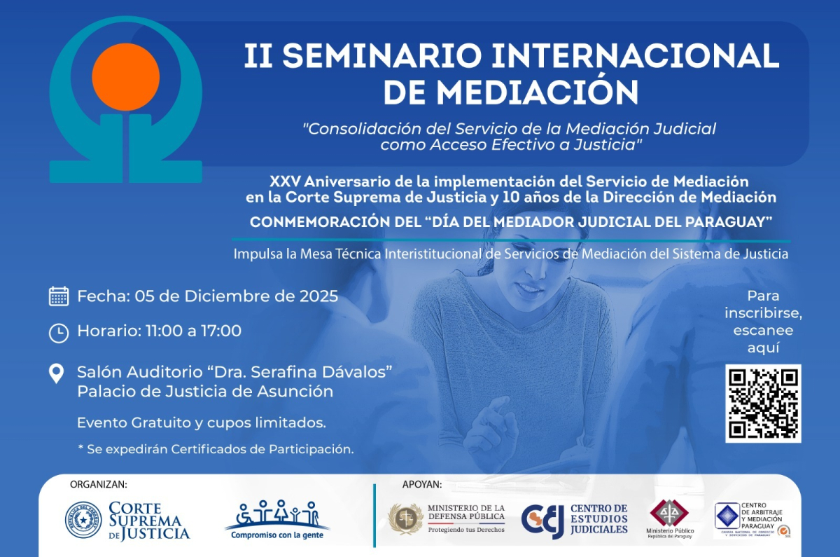 25 años del Servicio de Mediación Judicial: II Seminario Internacional